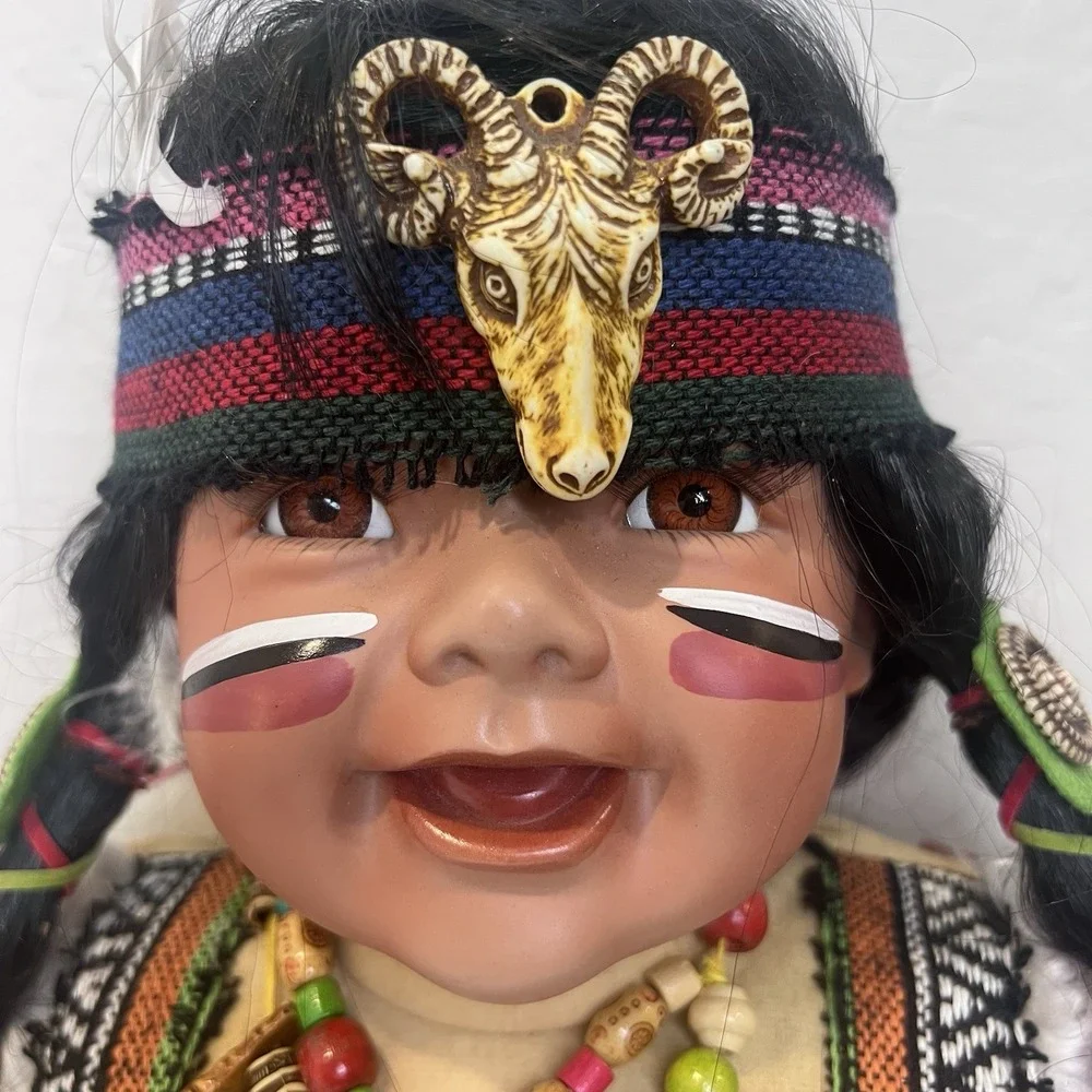 Eskimo Baby Indian 21" Tall Doll "Cathy's Collection" #417/5000 Porcelain Native - Picture 3 of 10